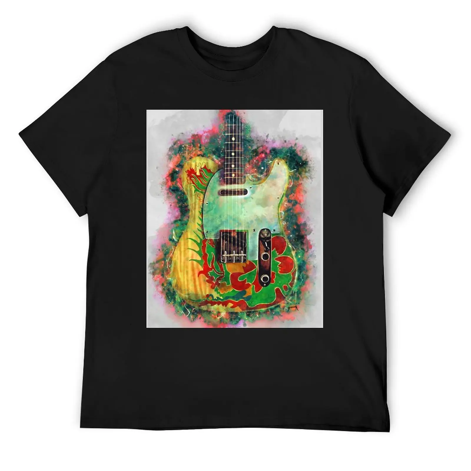 

Jimmy Page's Dragon Electric Guitar T-Shirt cheap stuff customs design your own blue archive plain t shirts men