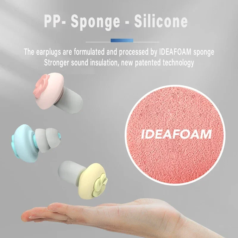 Sleep Earplug Noise Reduction Silicone Ears Plug Canceling For Small Ear Canal Women Memory Foam Sound Insulation Tapones Oidos