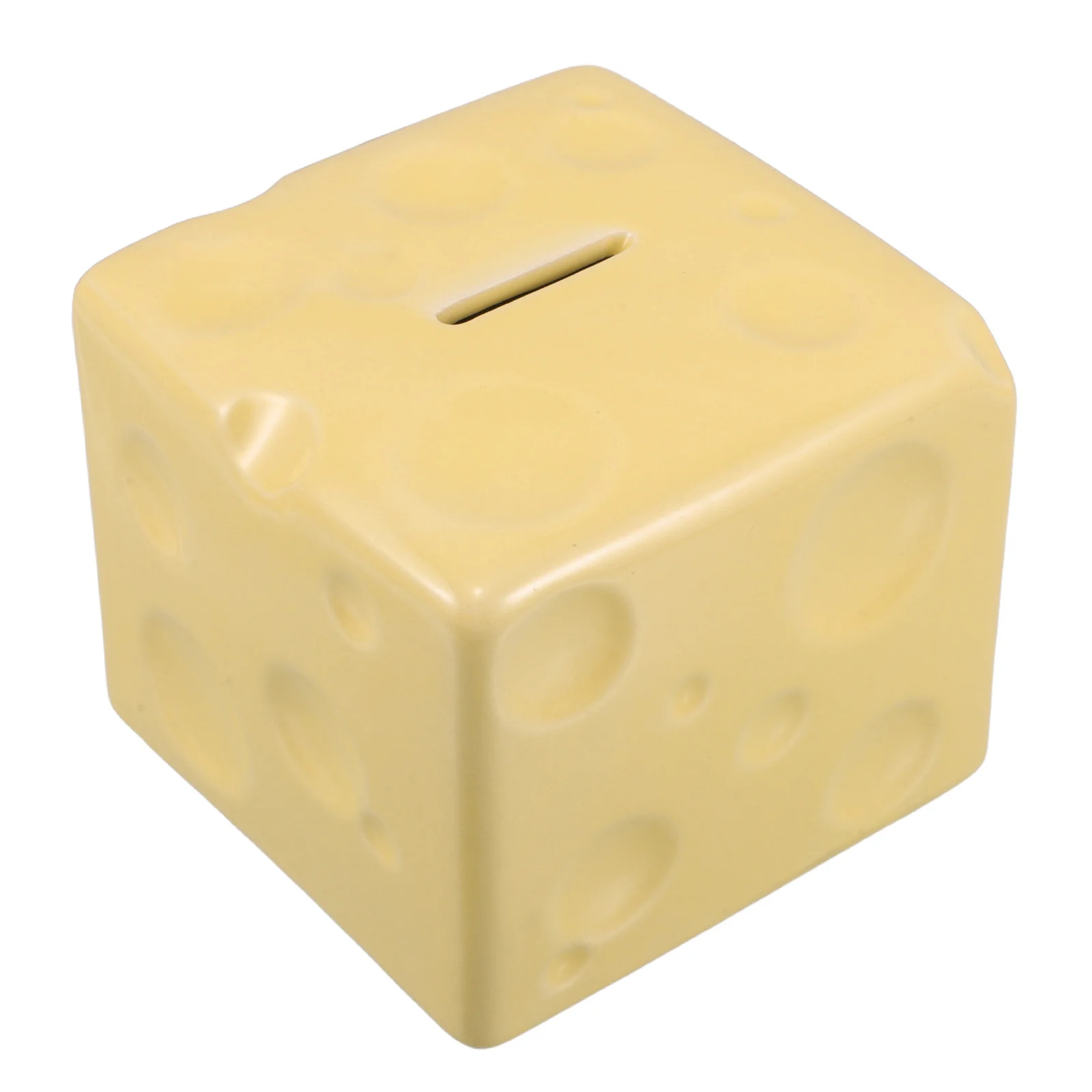 

Ceramic Money Box Cheese Design - Fun Educational Savings Jar for Kids - Must Break to Open Budgeting Bank Adult Coin Bank