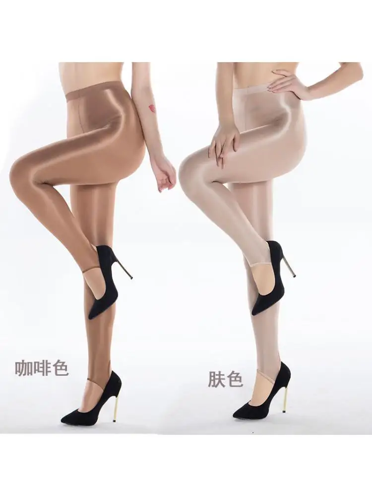 

70d Flash Women Stockings Bottomed Pants Pantyhose European American Style Reflective Silk Stage Nightclub Performance Trample