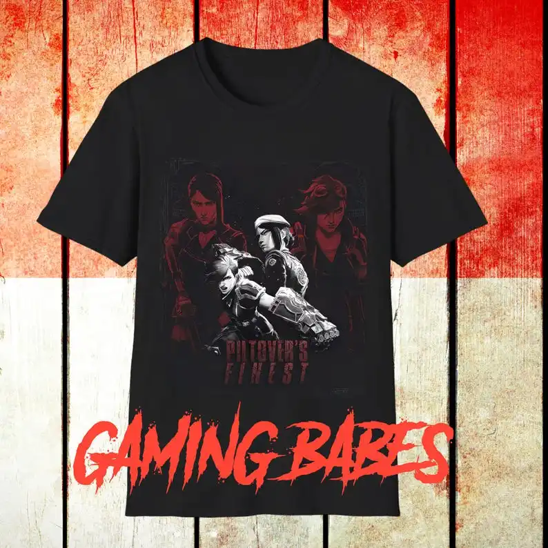 Unisex Gaming shirt Caitlyn and Vi piltovers finest variant 1 / Softstyle Tshirt / Anime shirt / Arcane /