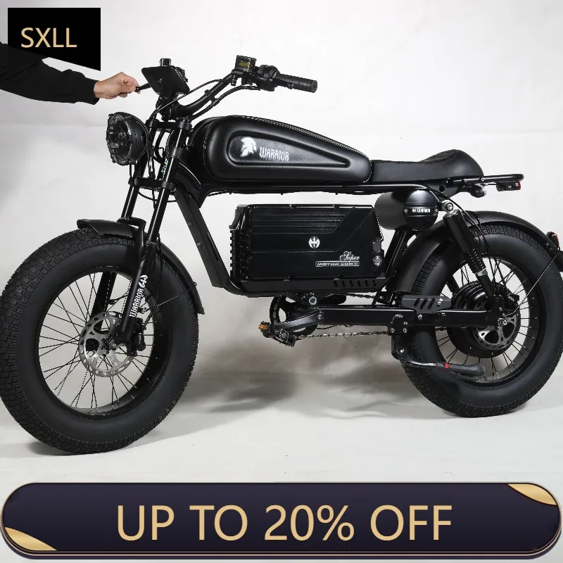 

SXLL 1500W 60Ah electric mountain bike with 48v rear hub motor integrated battery 20 inch design, suitable for adult urban mount