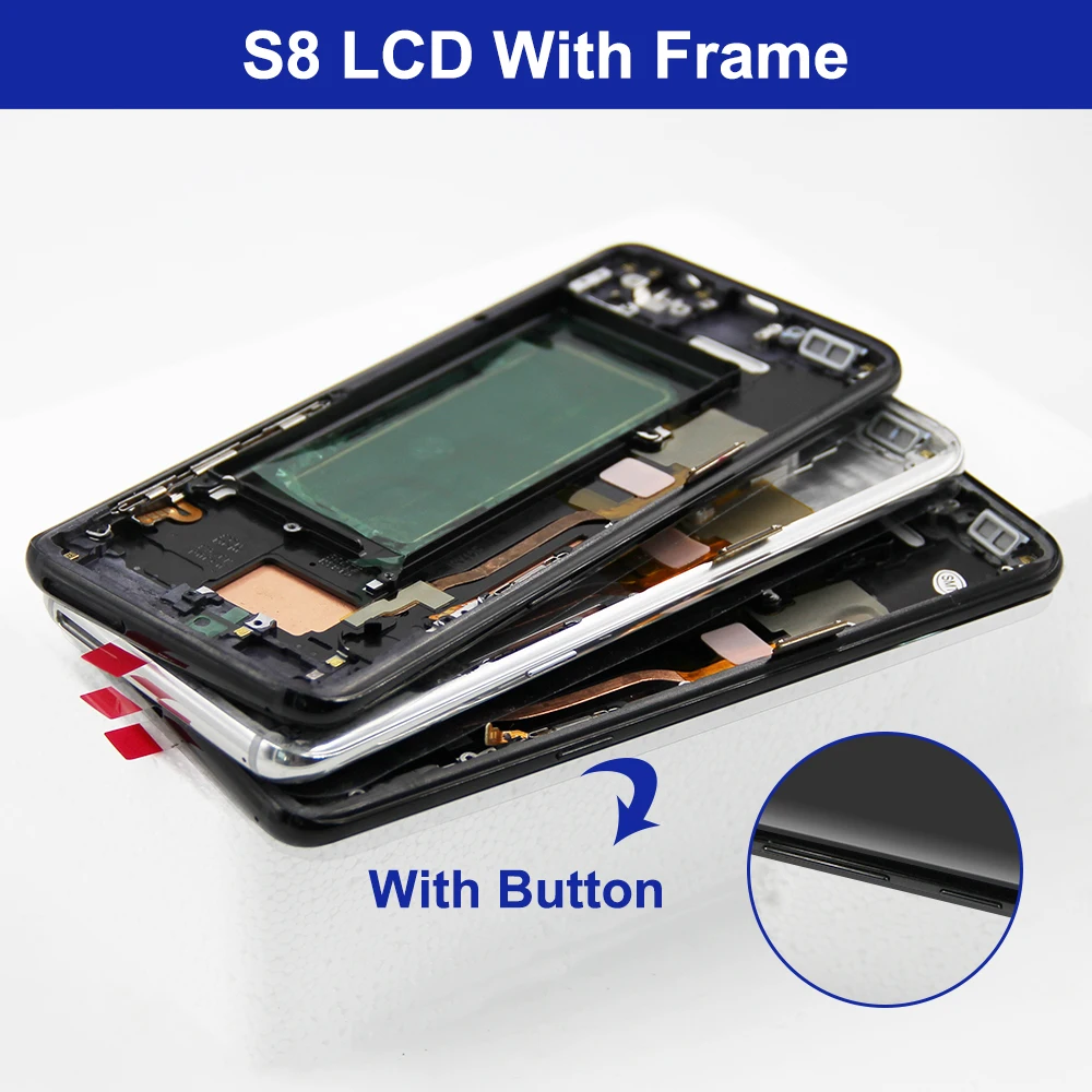 Imagem -04 - Display Lcd Touch Screen Digitizer Assembly com Frame Amoled Peças de Reposição Tela para Samsung s8 G950 Sm-g950fd