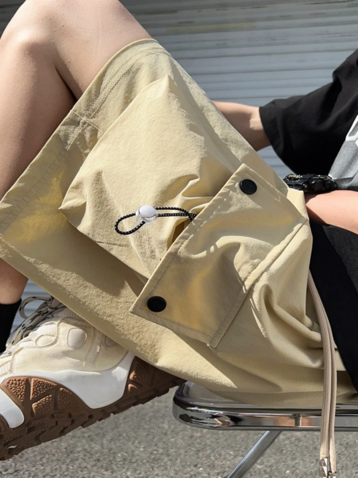 

Американская функциональная рабочая одежда, мужские летние тонкие повседневные спортивные брюки с пятью четверками, пляжные большие боксеры, модный бренд