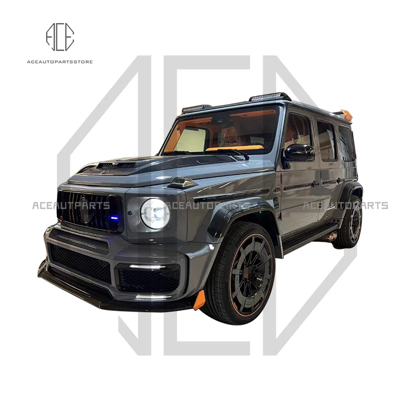 Для G Class W463A W464 G500 G63 Обновление для G Wagon B900 Rocket Dry Carbon Fiber Body Kit бамперы Решетка Капот Заднее крыло 2019-2023