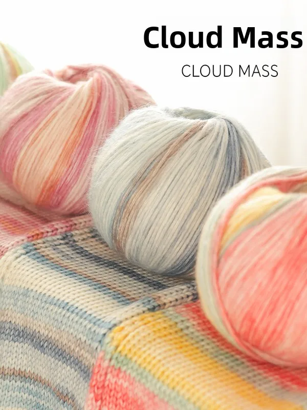 

Пряжа adient из длинноволокнистого бархатного мохера ручной вязки, секционного крашения, супермягкая шерсть для одежды и тканей, лето 2025