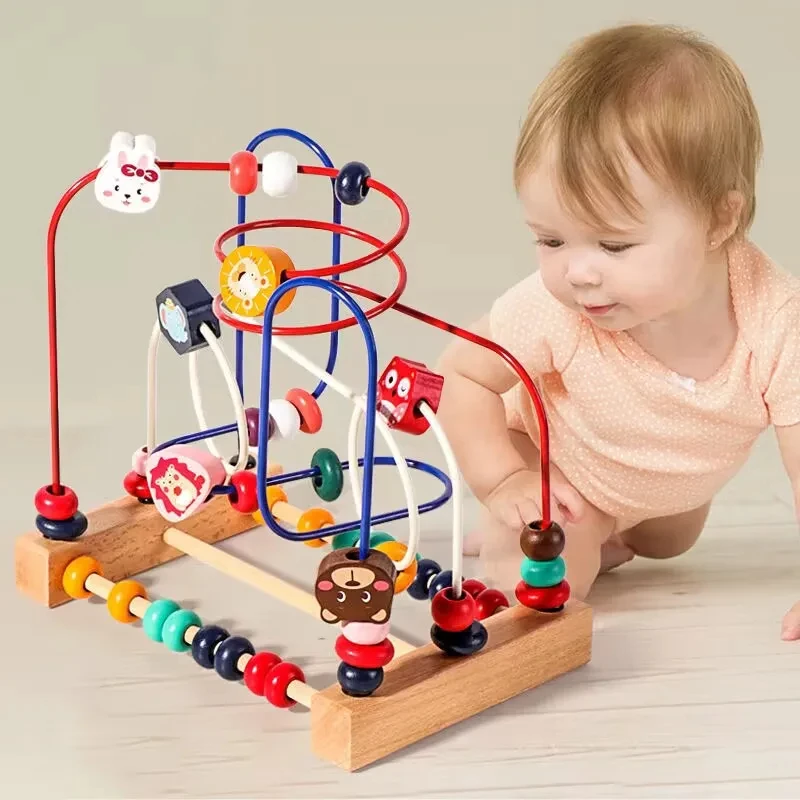 Montessori Labyrinth Kreise Um Perlen Abacus Mathematik Puzzle Frühes Lernen Pädagogisches Holzspielzeug Für Kinder Kinder 1 2 3 Jahre