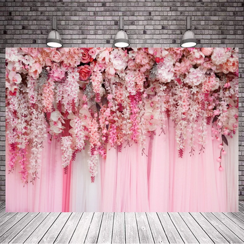 Romantic Flower Background Photography Studio Props Party Background Rose Photography Background Wall Background Cloth Wedding