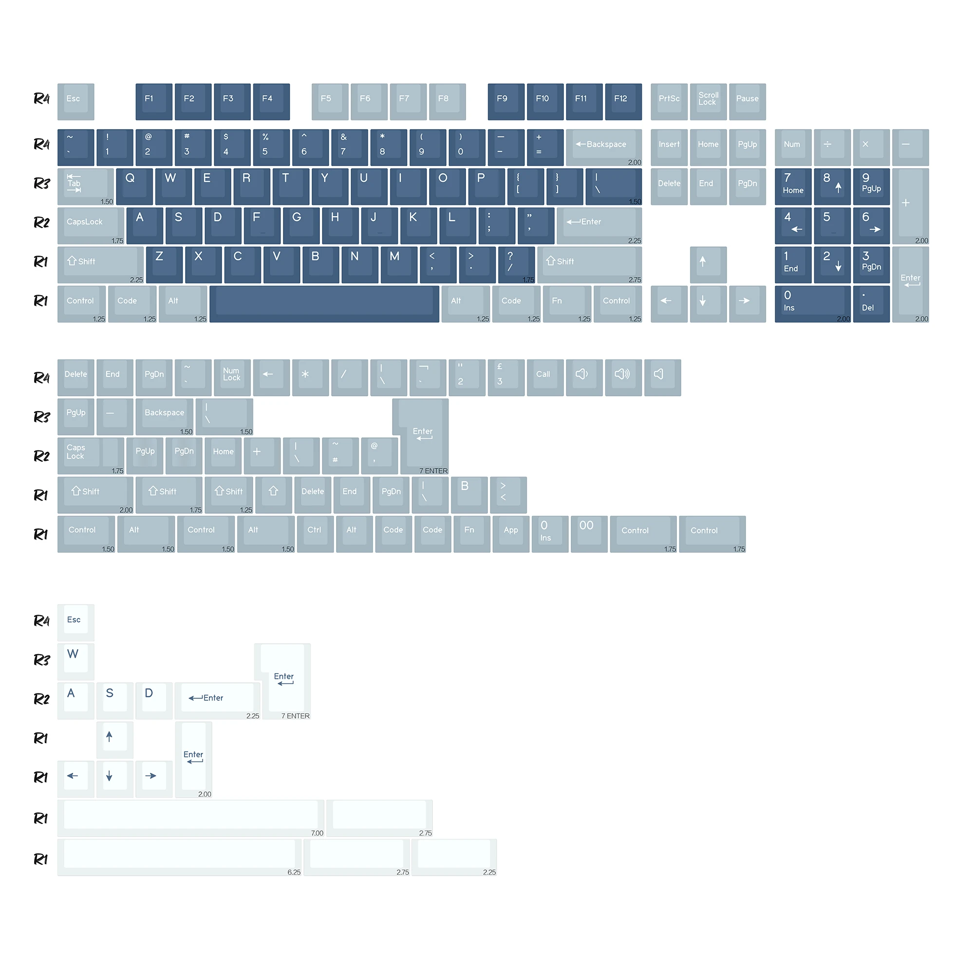 KBDiy 174 toetsen Retro GMK Botanische PBT Keycap ISO Double Shot Cherry Profile Key Caps voor MX Switches Gaming Mechanisch toetsenbord