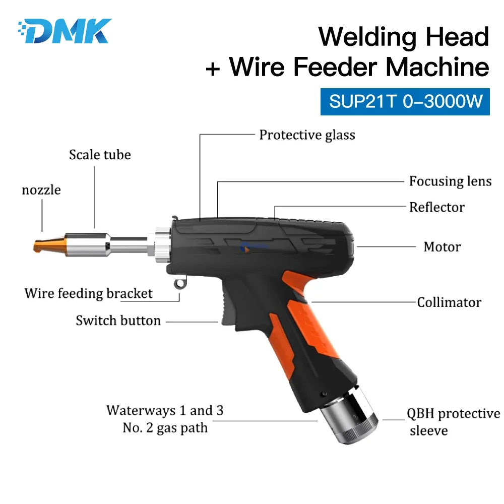 QCWY SUP21T Laserowa głowica spawalnicza Spawanie / czyszczenie / cięcie / spawanie Czyszczenie szczeliny 4 w 1, wielofunkcyjny ręczny pistolet
