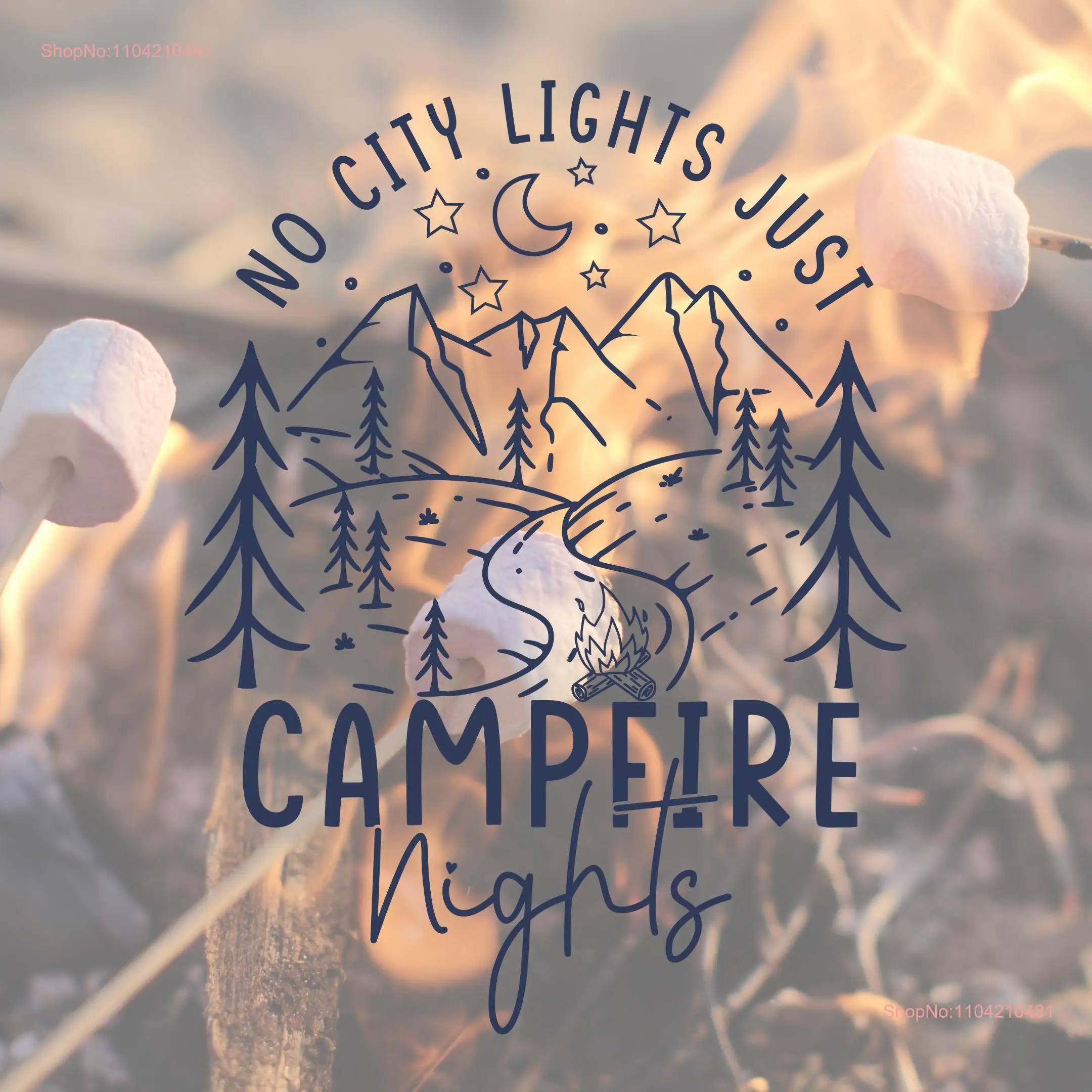 Campfire Nights SweaT T Shirt Pathfinder Clothing Co Camping Adventure for him her  long or short sleeves