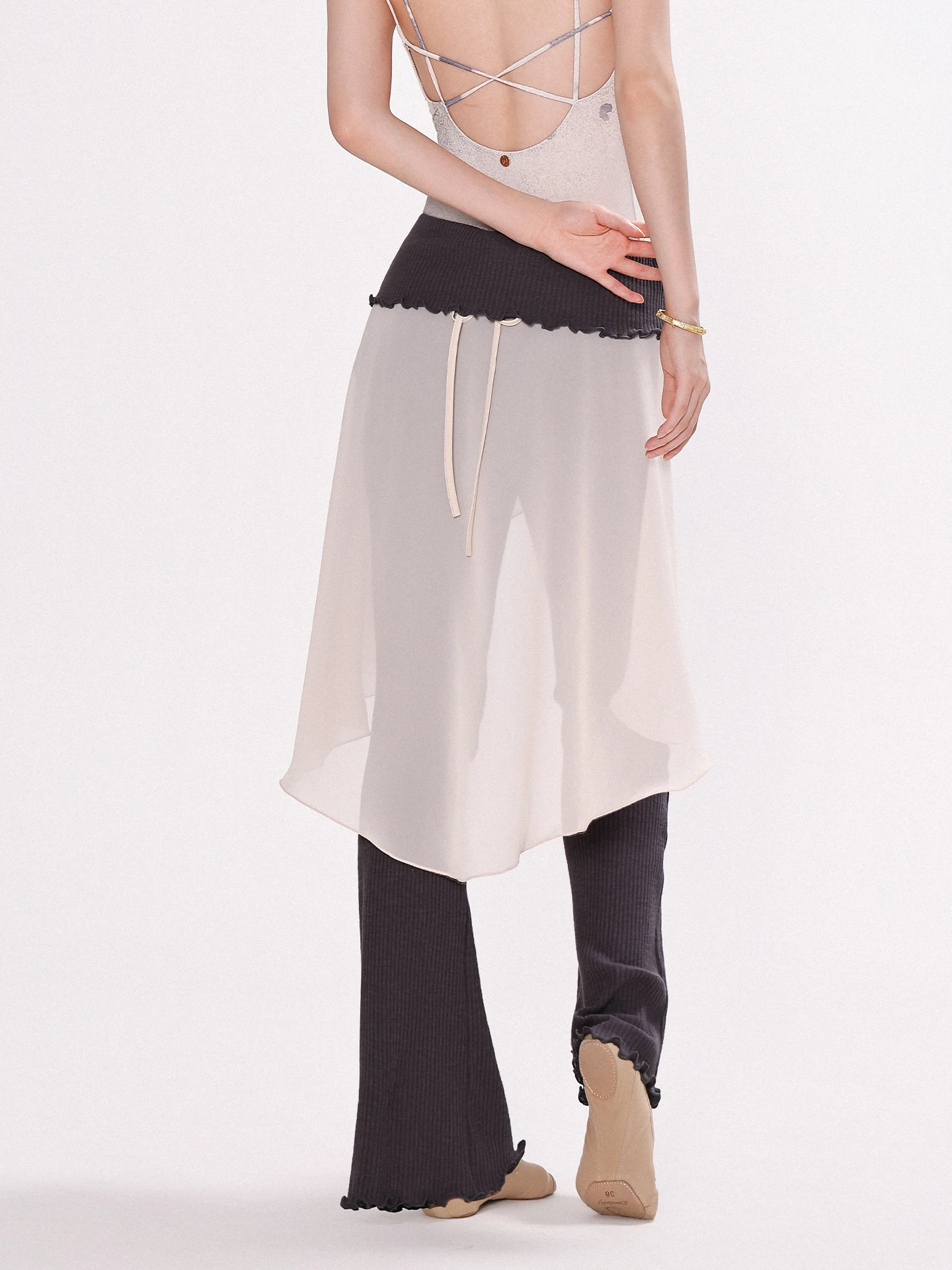 Traje de dança de balé adulto feminino personalizado prática de dança calças inferiores de sino treinamento de competição profissional calças de malha quente