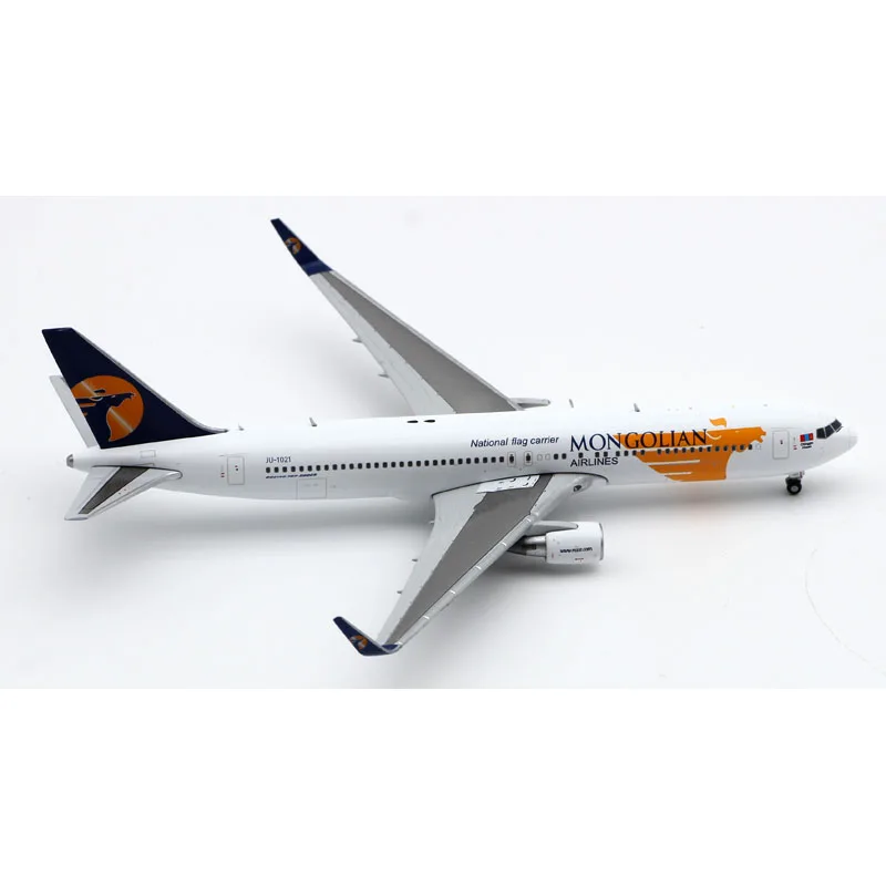 Avion de collection JC Wings, en alliage LH4254, 1:400, MIAT mongolien, B767-300ER, moulé sous pression, modèle JU-1021 avec support, cadeau