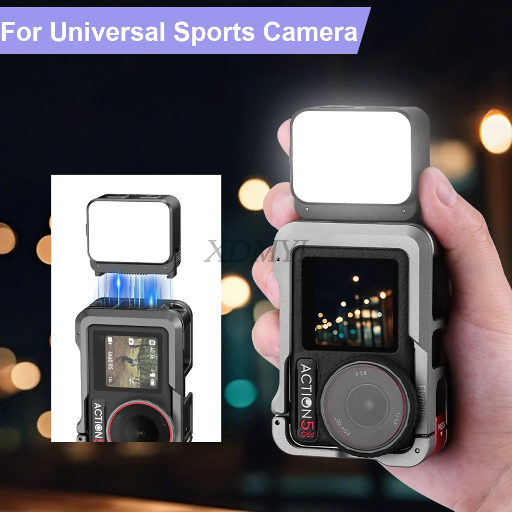 Universal Camera Magnetic Quick Release Lighting For DJI Action 5 Pro/4/Pocket 3/Insta360 X5/Go Ultra/Gopro/Osmo Nano Fill Light