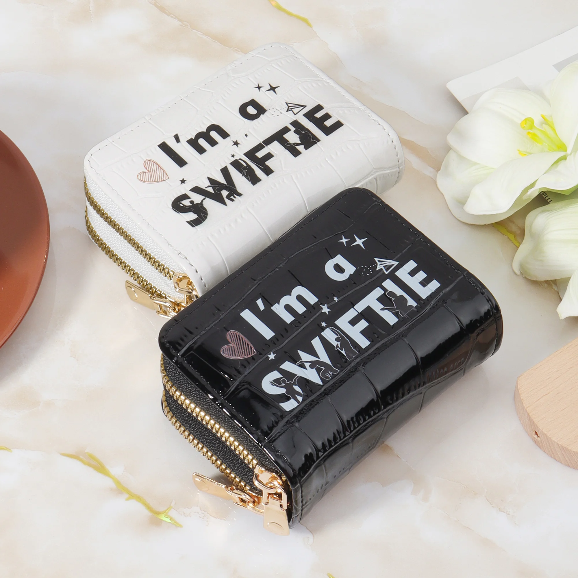 حقيبة يد نسائية عصرية قصيرة بسحاب، محفظة للعملات المعدنية، سحاب عصري، حقيبة تخزين بطاقات الائتمان عالية الجودة