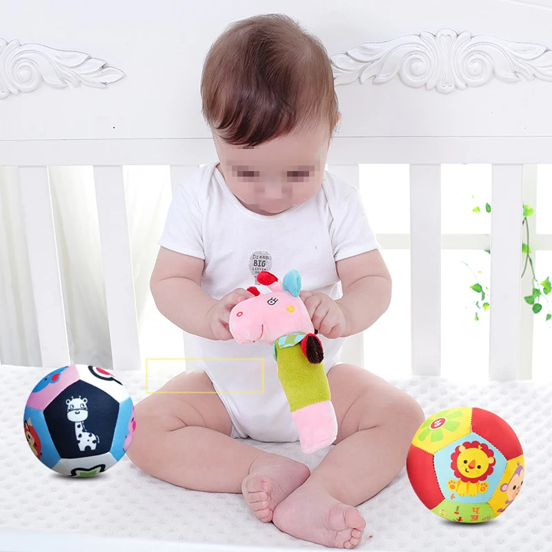 Baby handgreep bal dierlijke cognitie bal handgrijpen Rattle Ouder kind interactief speelgoed