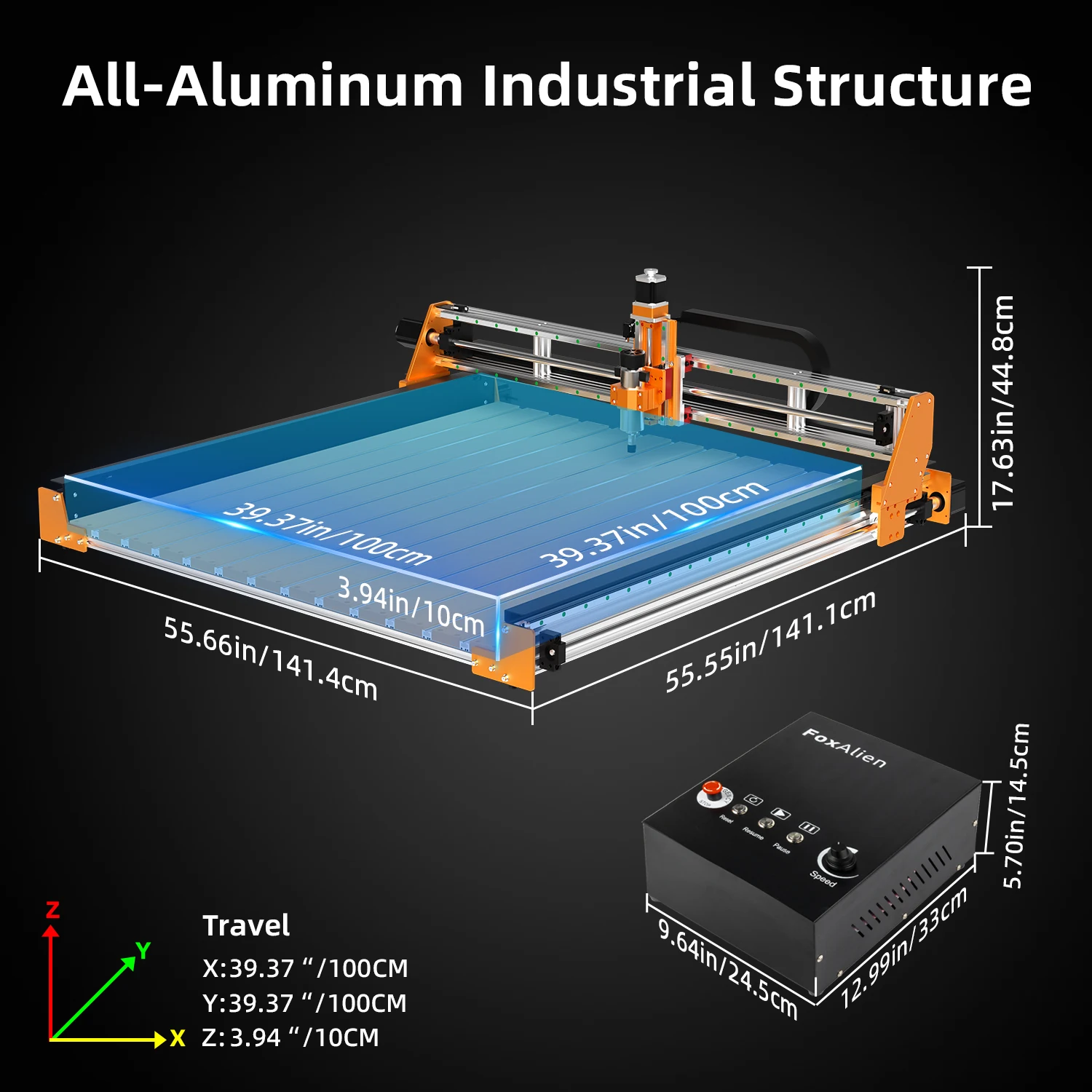 FoxAlien CNC Router Máy Vasto XXL