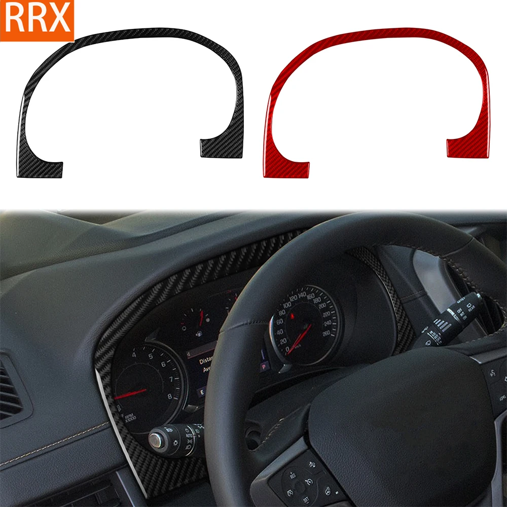 For GMC Terrain 2018-2023 Real Carbon Fiber Stickers Instrument speedometer panel Trim frame Car Accessories Interior decorative