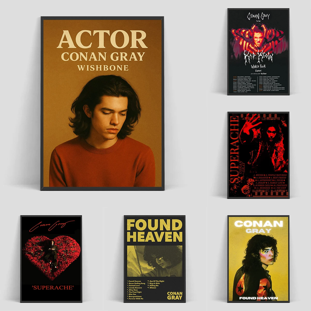 

C-Conan Singer Grays Pop Poster Home Living Room Decoration Frames Wall Pictures Interior Paintings Art Mural Vintage Decor