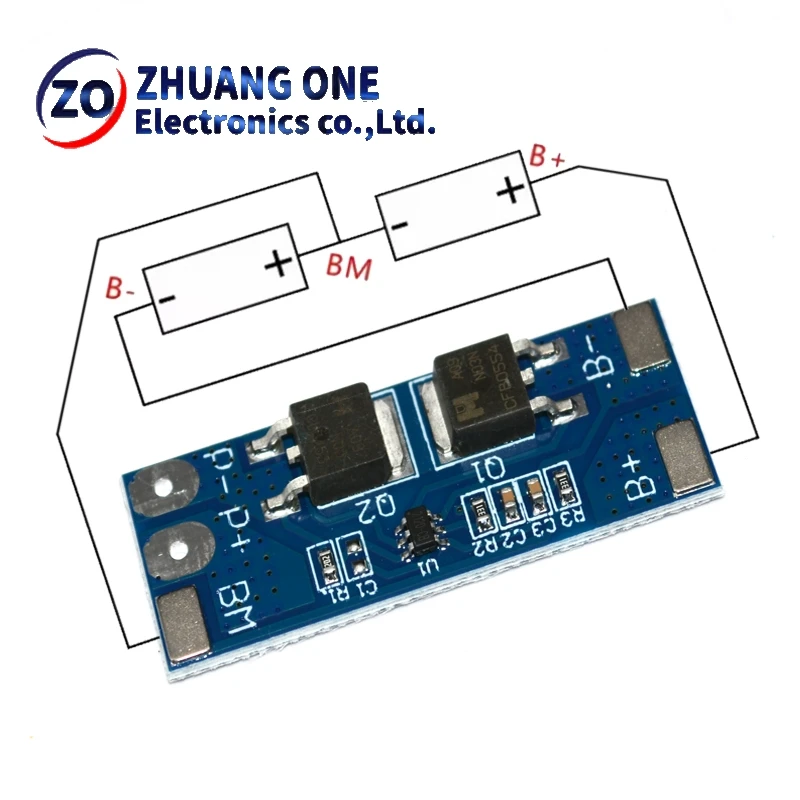 2S 8A Li-ion 7.4v 8.4V 18650 BMS PCM 15A Peak Current Battery Protection Board bms Pcm For Li-ion Lipo battery Cell Pack