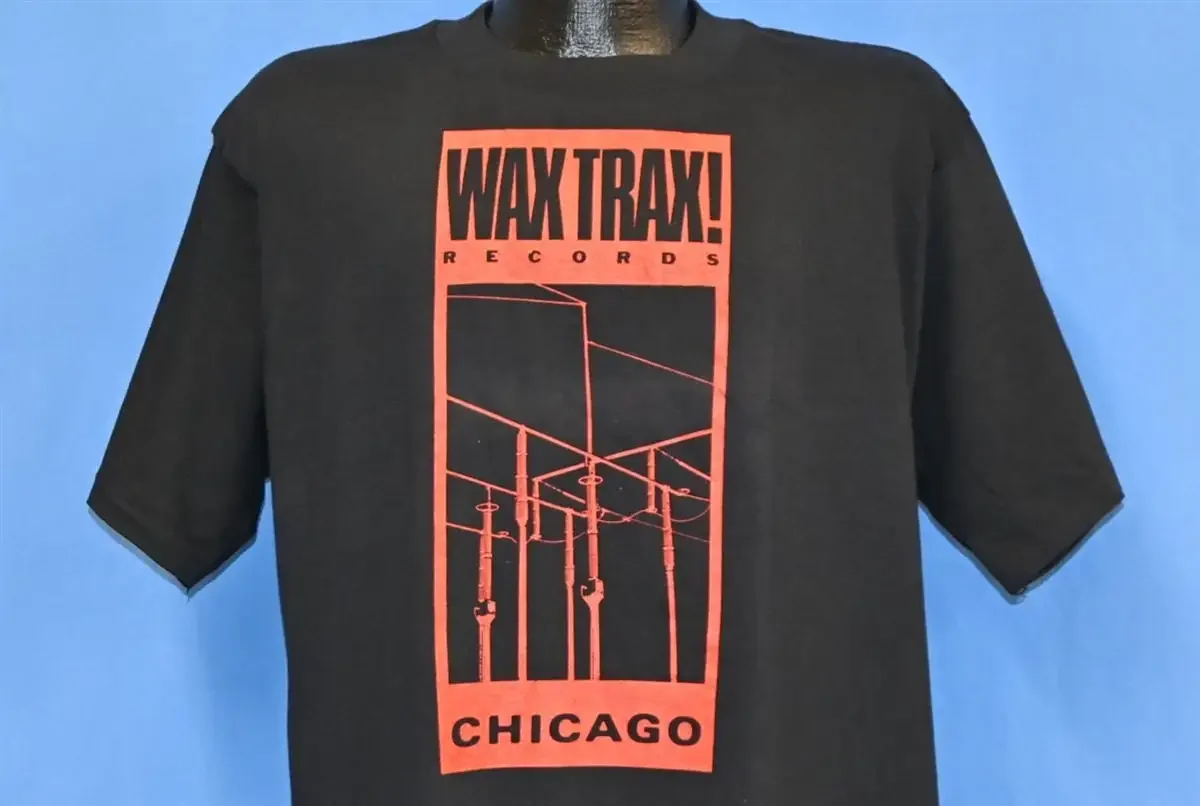 90s Wax Trax Records Chicago Music Label Industrial Rock T Shirt Extra Large