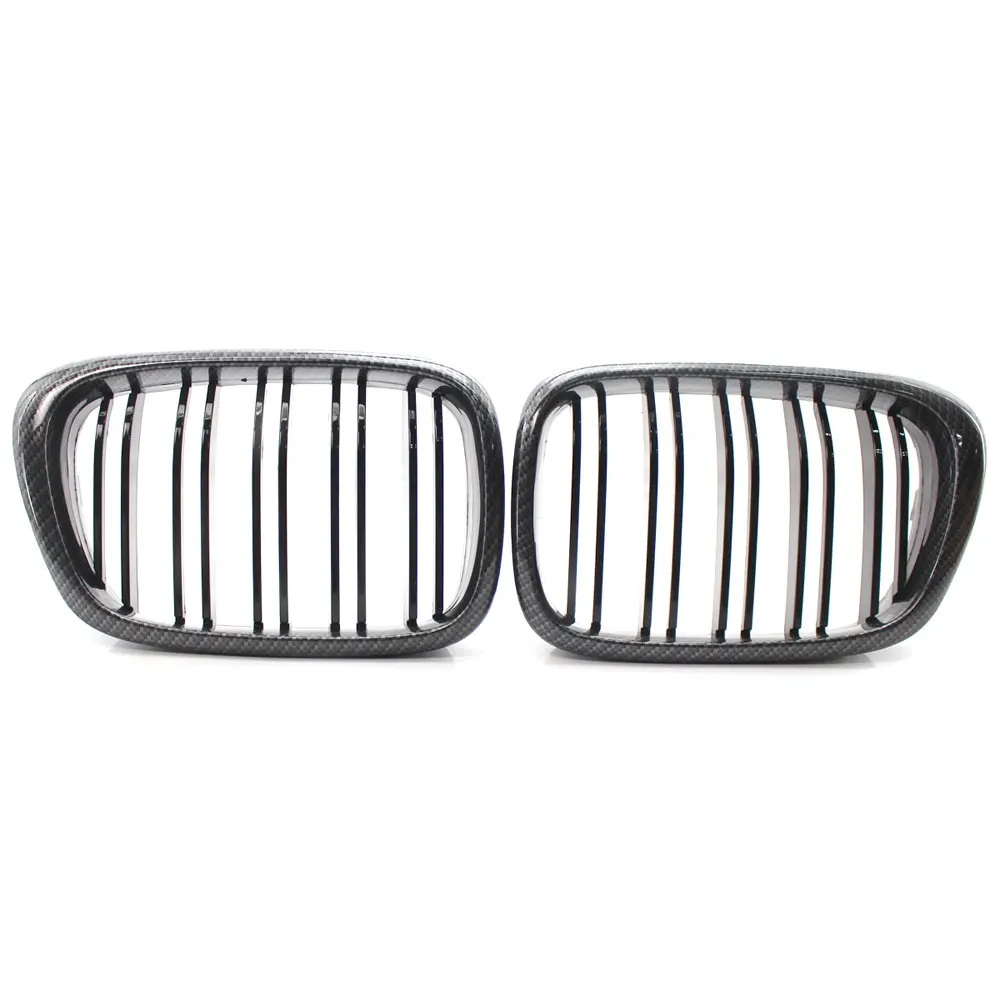 2pcs Style Car Front Black Wide Kidney Grille Grill for BMW E39 M5 series 1997 1998 1999 2000 2001 2002 2003 520i 525 530