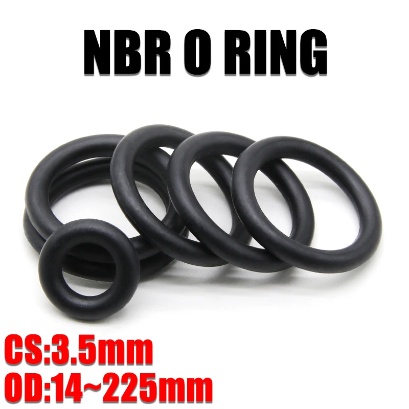 10 stücke nbr o ring dichtung dichtung dicke cs 3,5mm od 14 ~ 225mm nitril butadien kautschuk abstands halter öl widerstands scheibe runde form