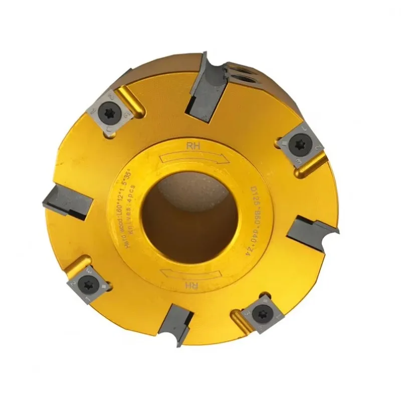 Vierseitiger Hobelkopf, Holzbearbeitungswerkzeug, vertikaler Schaftkopf, flaches Messer, vertikaler Fräsen, Bohrkopf