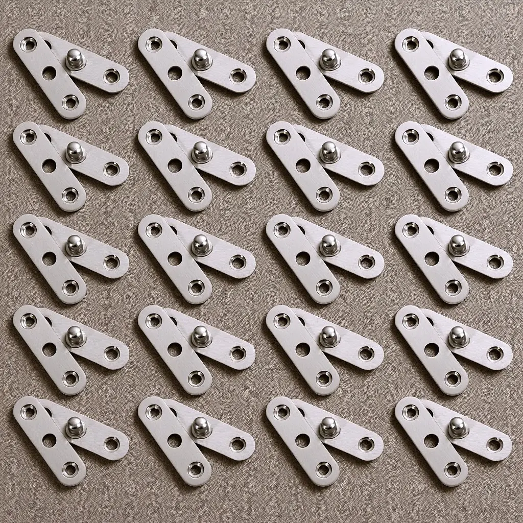 20pcs 360 Degree Small Cabinet Door Rotating Pivot Hidden Hinge Stainless Steel Heavy Duty Furniture Hardware