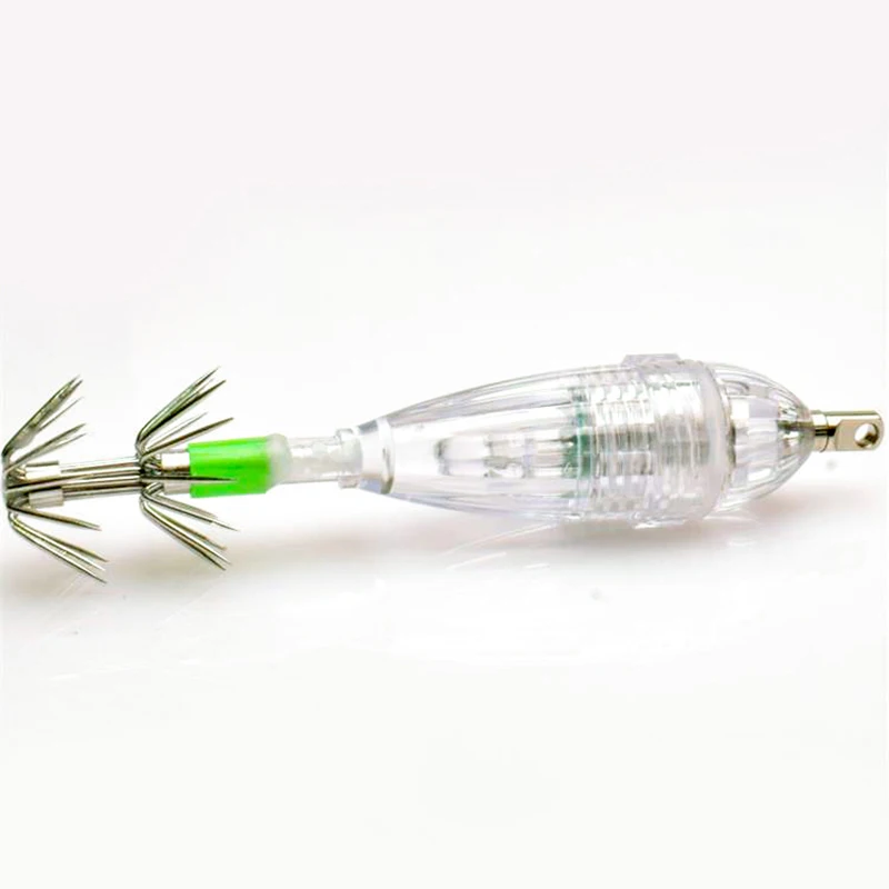 (ohne Batterie) 1 Stück Mini-Haken-Lötlampe mit Regenschirmhaken, Unterwasser-Angellampe, Oktopus-Tintenfisch-Haken – Detail 5