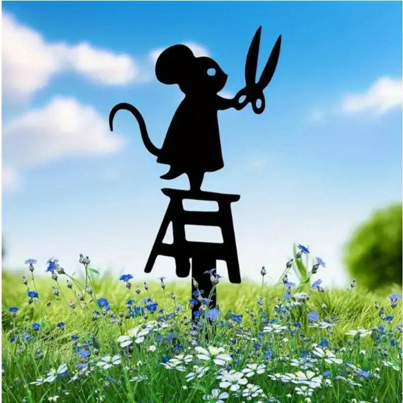 Metal Ant Garden Stake Ornament Creative Lawn Yard Flower Pot Decoration Outdoor Garden Art Craft Decor Gift