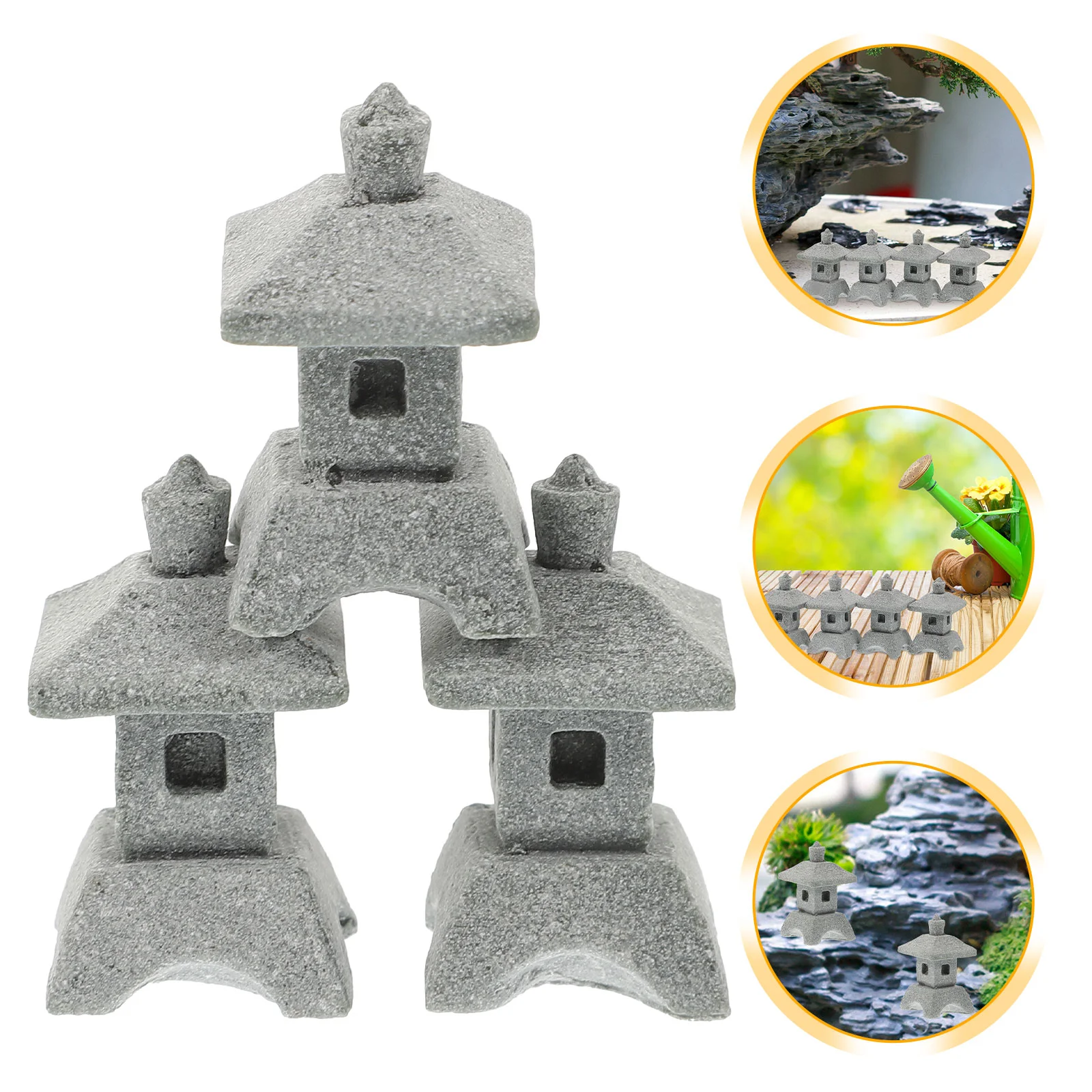 Zen Garden Decor Simulation Landscape Pavilion Small Pagodas Decors Household Statue