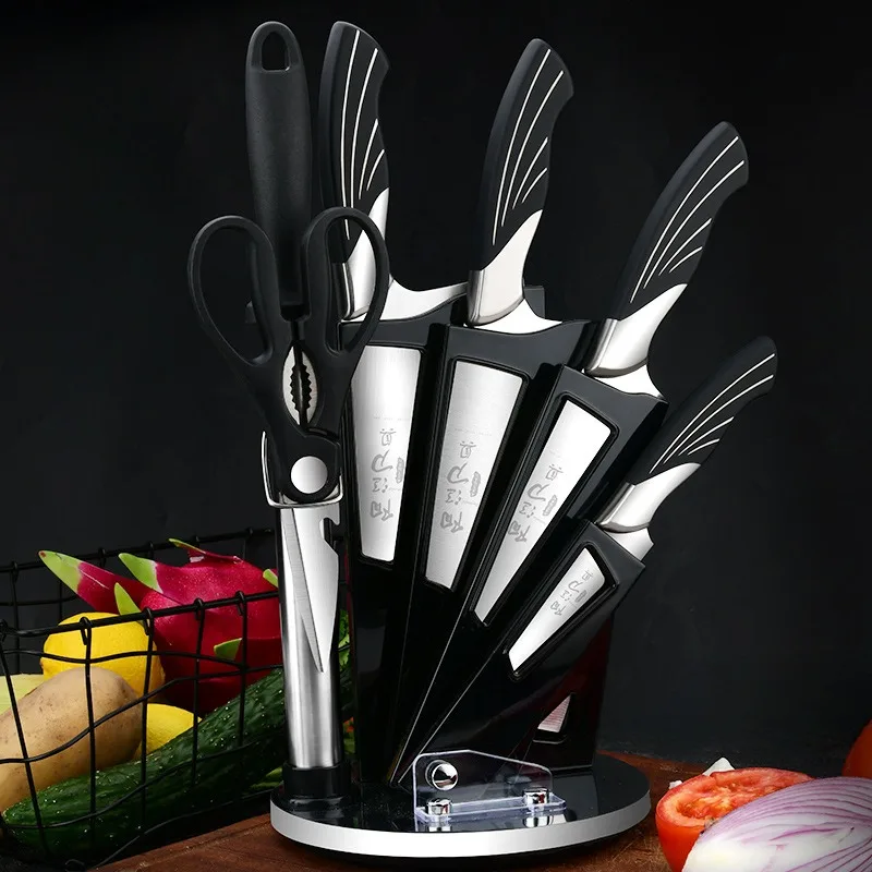 Exquisite household knife set, peacock tail handle, stainless steel multi-function meat cleaver bone cutter, kitchen accessories