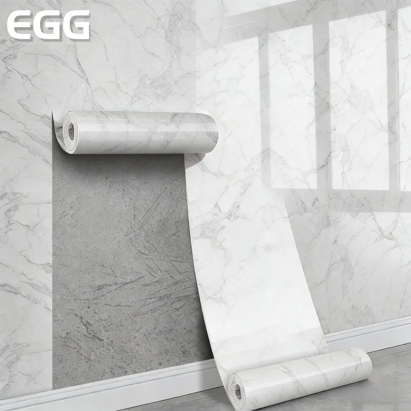 

Глянцевые самоклеящиеся обои с эффектом мрамора, бесшовные пенопластовые обои для декора дома, гостиных, кухонь, офисов, общежитий