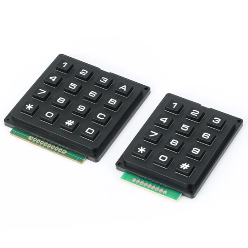 Microcontroller Keypad Pushbutton Matrix 4*3 4X4 16 Keys Industrial Keyboard Module Row and Column Scanning