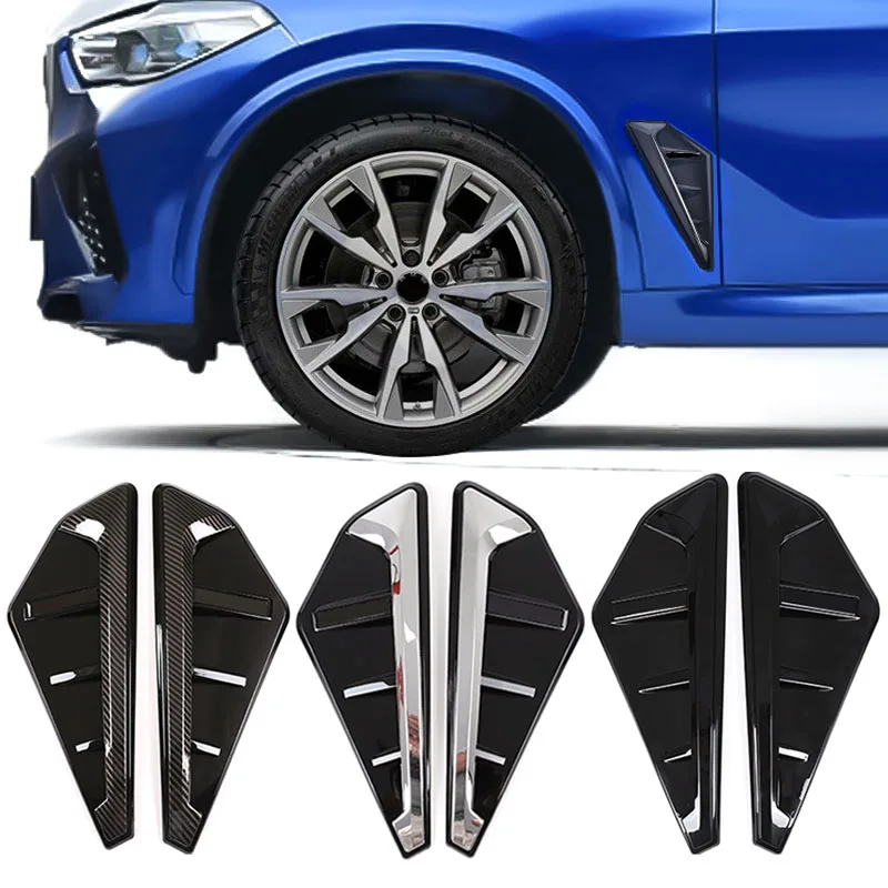 Car Shark Gills Side Fender Vent Decoration Trim for BMW X5 M G05 2019-2023 Side Marker Fender Air Vent Sticker