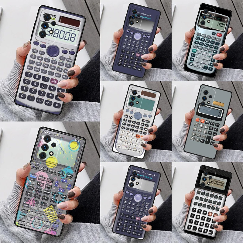 

Retro Calculator Phone Case For Samsung Galaxy S23 S21 S20 FE S24 S22 Ultra Note20 S10 S9 S8 Plus A40 A52 A12 A13 A53