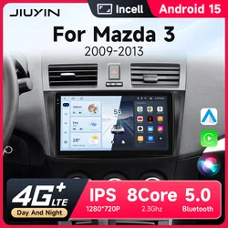 JIUYIN 2 Din Car Radio for Mazda 3 2009 2010 2011 2012 2013 Android 13 Multimedia Player 4G GPS Navigation Carplay DVD Head Unit