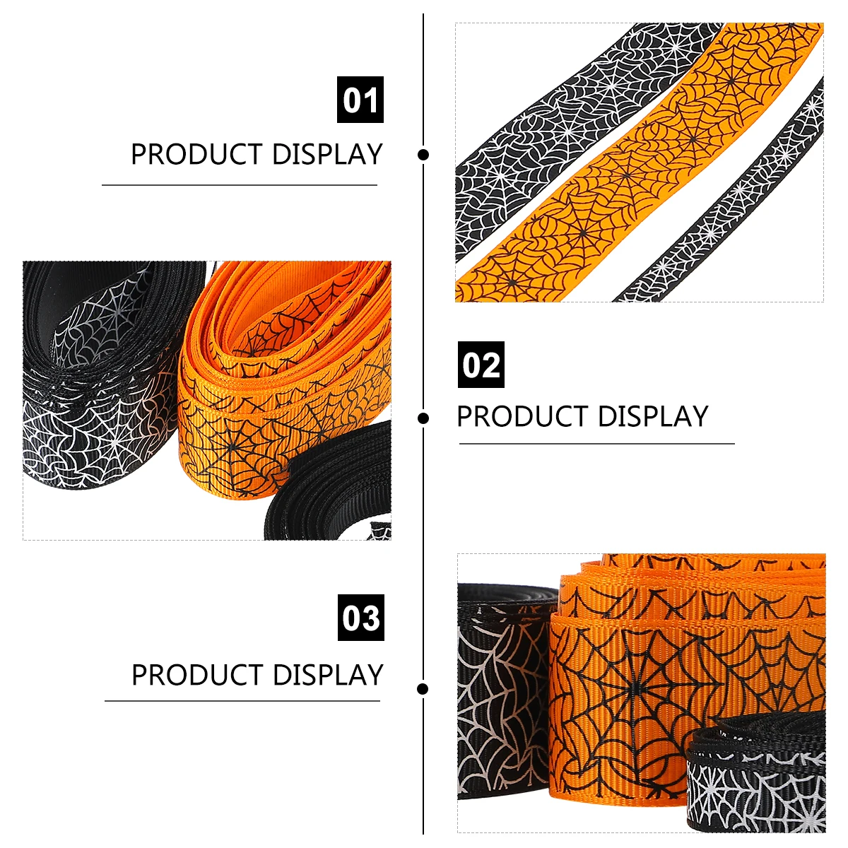 

3pcs 3 Rolls 15 Yards Halloween Grosgrain Ribbon For Gift Wrapping Decoration Diy Party Accessories Belt