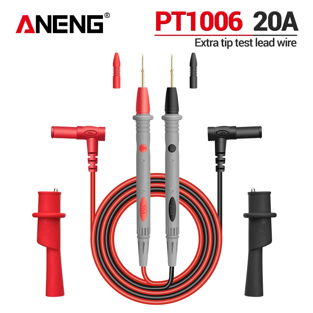 

Universal Pen Multimeter Probes PT1006 ANENG Durable Test Wire High Voltage Testing Probe Meter 10A Gold Plated Needle Tools