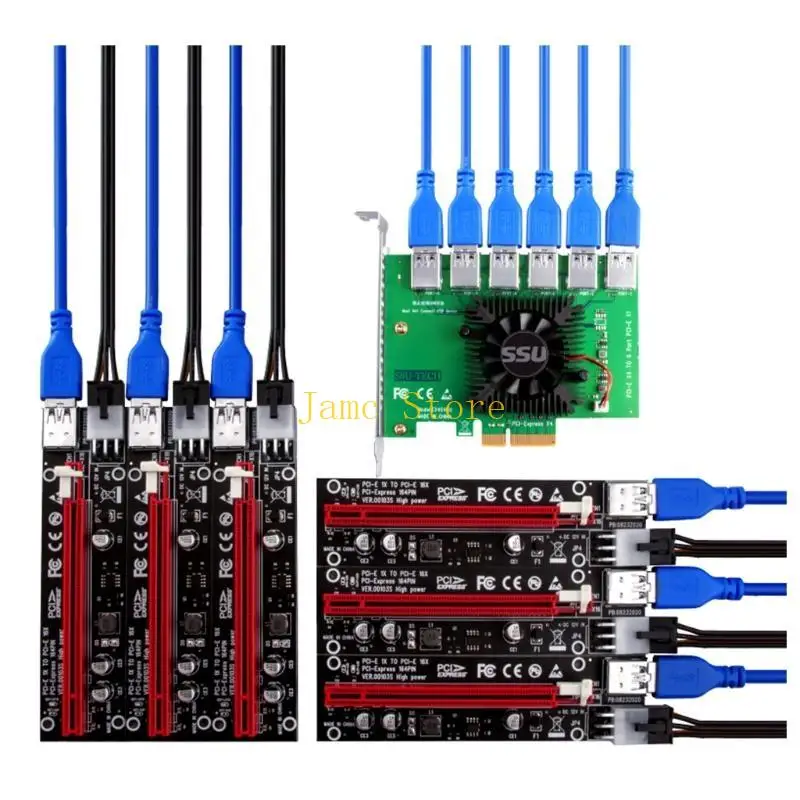 LX0B PCI-E Riser Board PCI للمضاعف السريع مناسب لجميع أنظمة النوافذ LIN #5