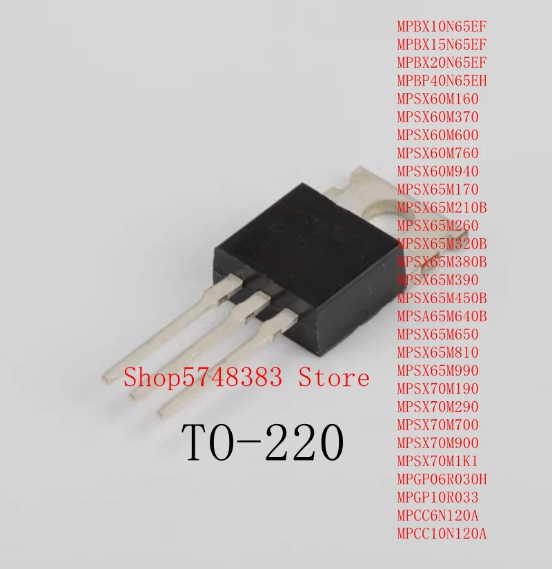 10PCS MPBX10N65EF MPBX15N65EF MPBX20N65EF MPBX40N65EH MPSX60M160 MPSX60M370 MPSX60M600 MPSX60M760 MPSX60M940 MPSX65M170 TO-220