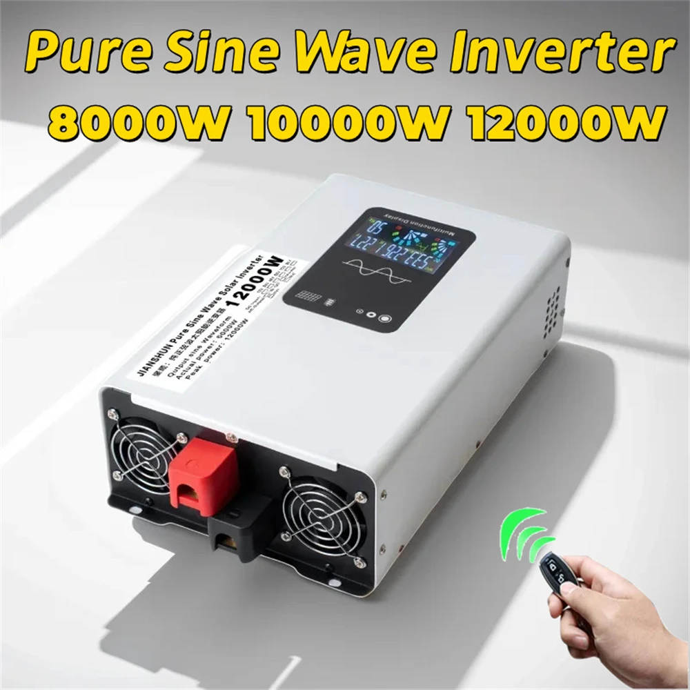 Pure Sine Wave Inverter DC 12V 24V 220V 8000W 10000W 12000W Inversor Portable Solar Car Inverter Voltage Converters Transformer