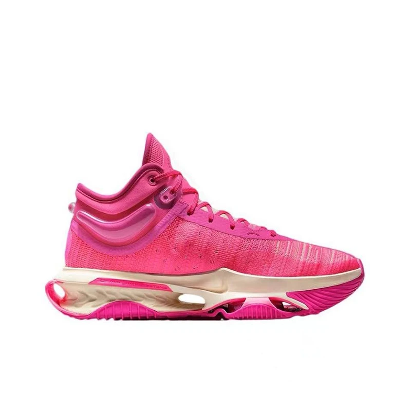 Nike Air Zoom G.T. Jump 2 Comfortable Practical Shock Absorbent Anti Slip Mid Top Basketball Shoes Men's Pink