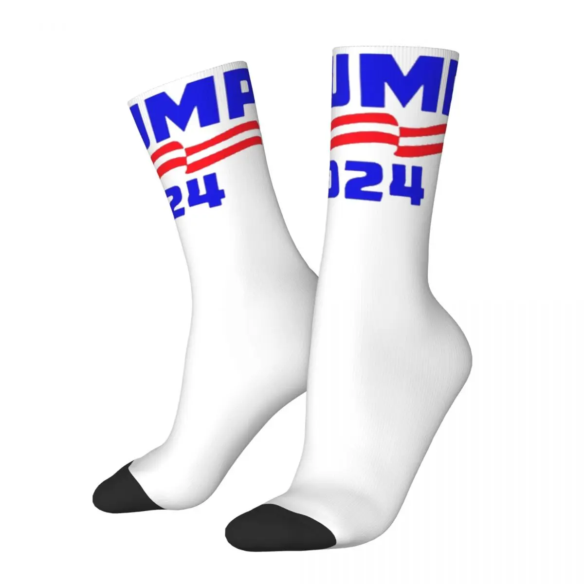 Fashion Trump 2024 MAGA Theme Warm Socks Product Spring Autumn Winter Soft Crew Socks Sweat Absorbing