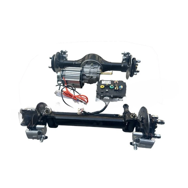 

Electric four-wheel hydraulic brake front and rear axle assembly