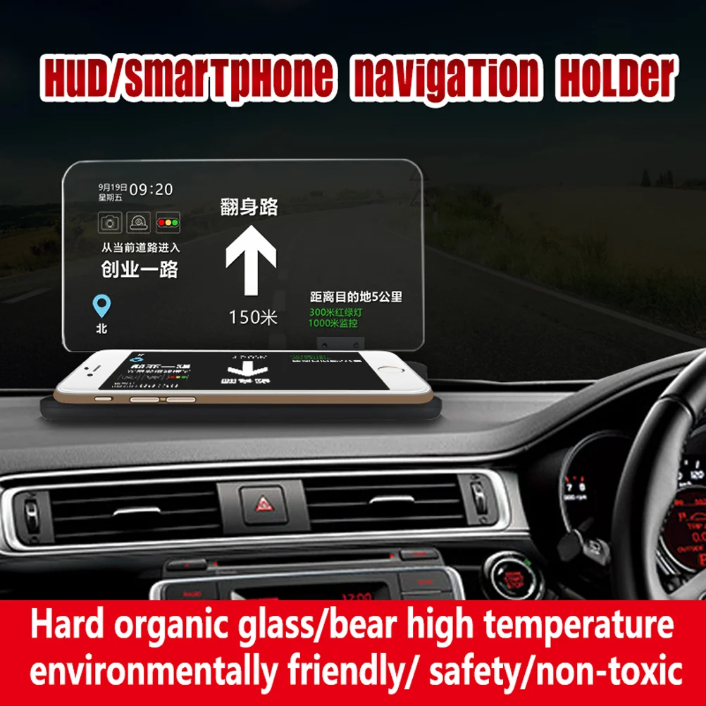 HUD Navigation Display Gps Holder Car Mobile Phones Fold Smart Reflector Stand Heads up