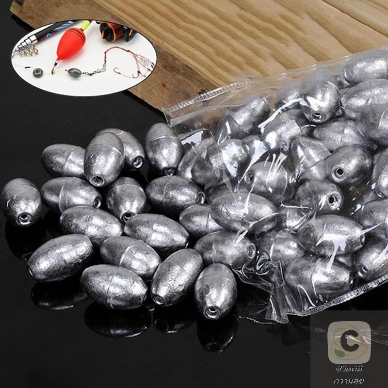 2026 NEW HUA 100pcs Olive Shape Fishing Lead Weight Sinker Fall Additional Weight Sinker Fish Tackle Accessories HUA HUA YYYY