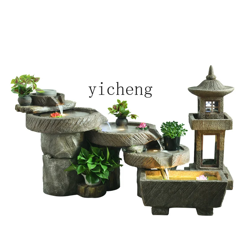 

Zz large-scale production and wealth flowing water ornament circulating water courtyard balcony rockery fountain entrance