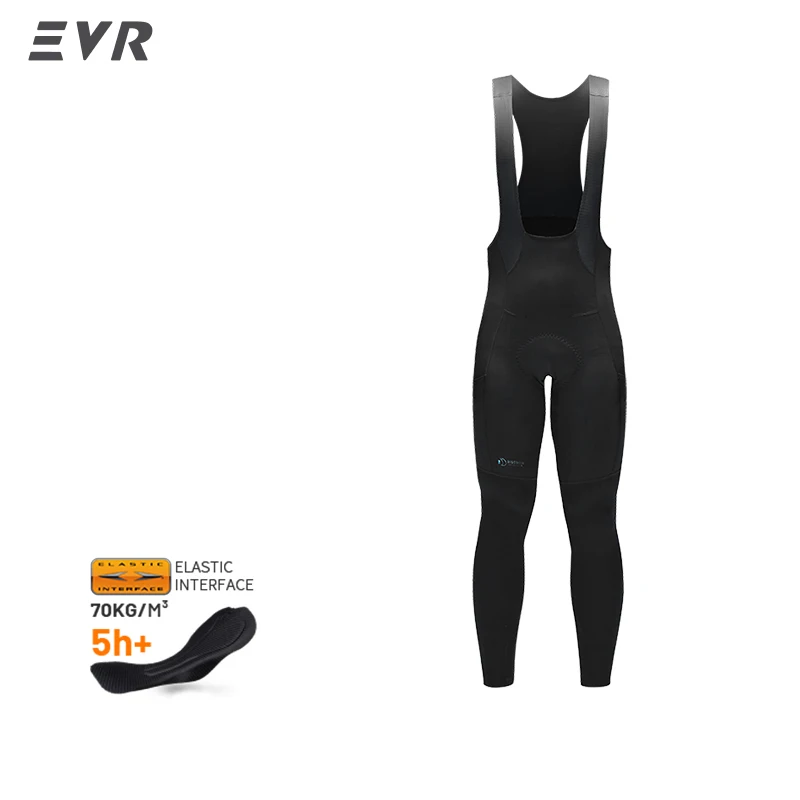 EVR Heren Winter Fietsbroek met Lange Broekspijpen, Fleece, Thermisch, Warm, Dubbele Pijl, MTB, Racefiets, Gevoerde Fietsbroek, Buitensport